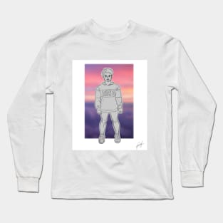 Aesthetic Girl Drawing Long Sleeve T-Shirt